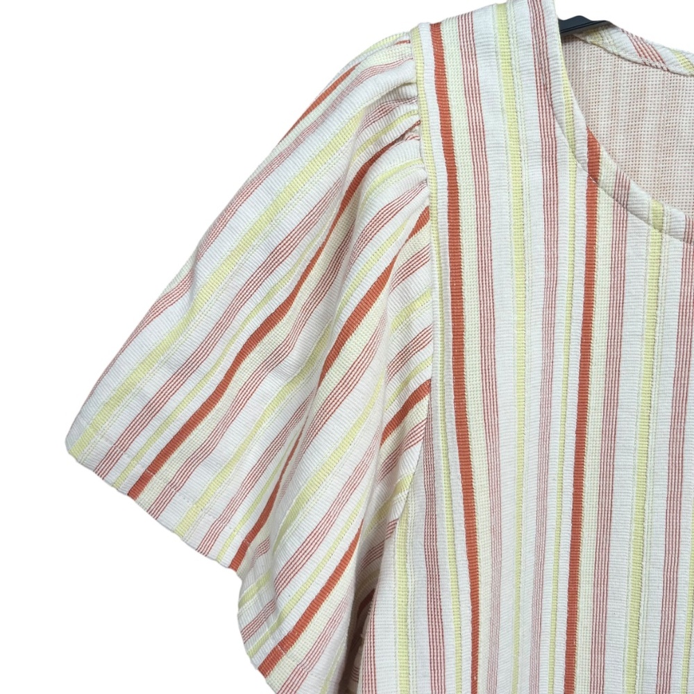 Madewell Rust Multicolor Textured Stripe Flutter … - image 4